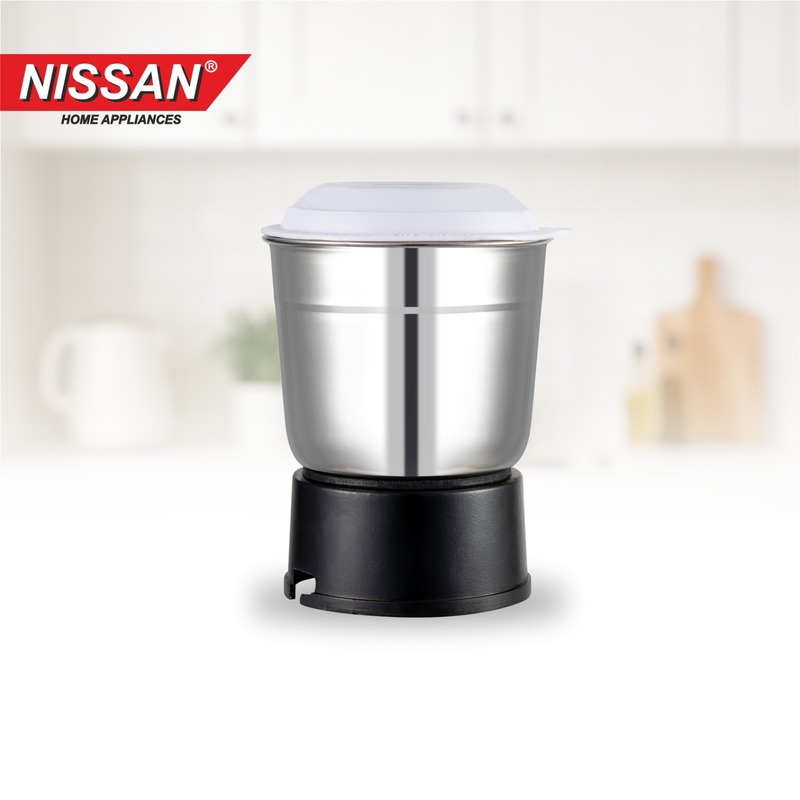 NISSAN HOME APPLIANCES 800ML Stainless Steel Juicer Mixer Grinder Jar | Heavy Duty Replacement Mixie Jar for Grinding, Blending & Juicing | Compatible with Most Mixer Grinders | Durable Food-Grade Steel Body